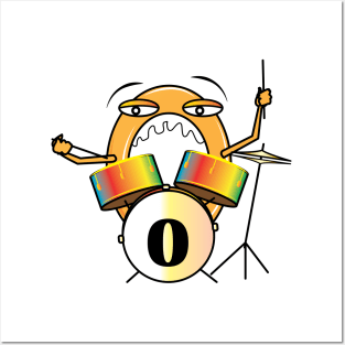 Alphabet Letter O Playing Drums Posters and Art